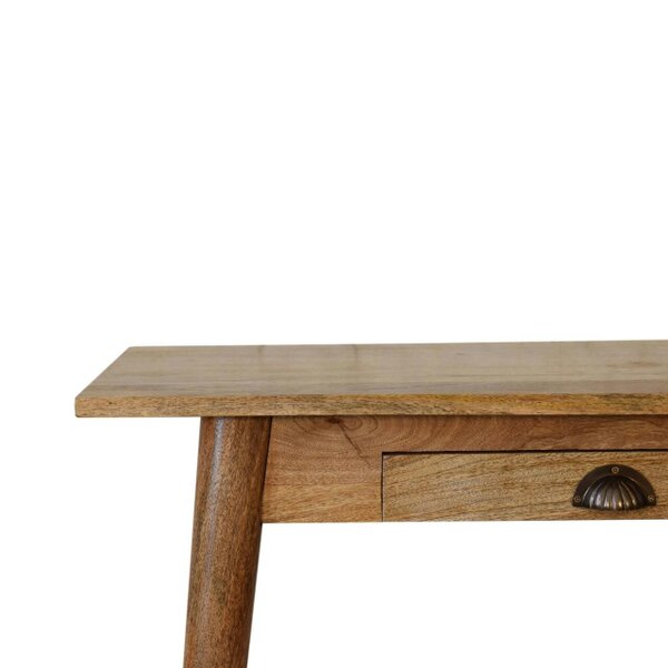 Wyld Haus Grasse Mini Natural Mango Wood Scandi Writing Desk with Drawer