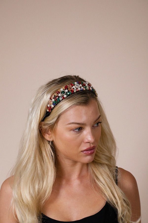 SVNX Embellished Crystal Headband In Multi