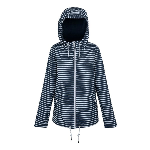 Regatta Womens Bayletta II Painterly Stripe Waterproof Jacket - Navy/White