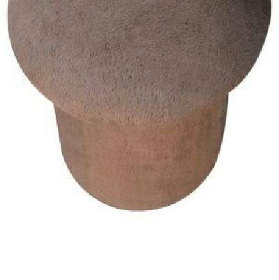 Wyld Haus Pont Aven Grey Faux Fur Mushroom Footstool