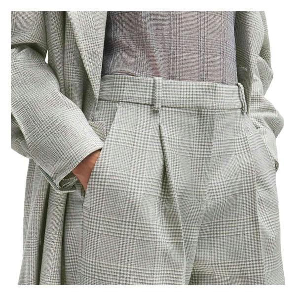 Boss Womens/Ladies Virgin Wool Glencheck Straight Trousers - Check - 