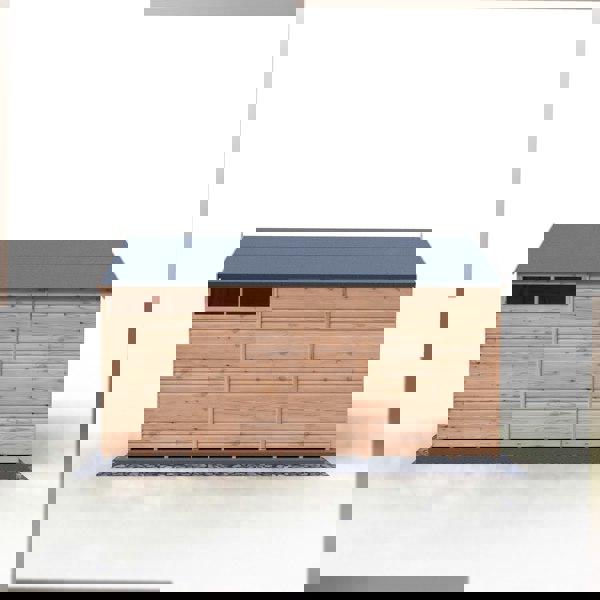 Shire 12x6 Langley double door security window apex shed 12mm shiplap interlock cladding