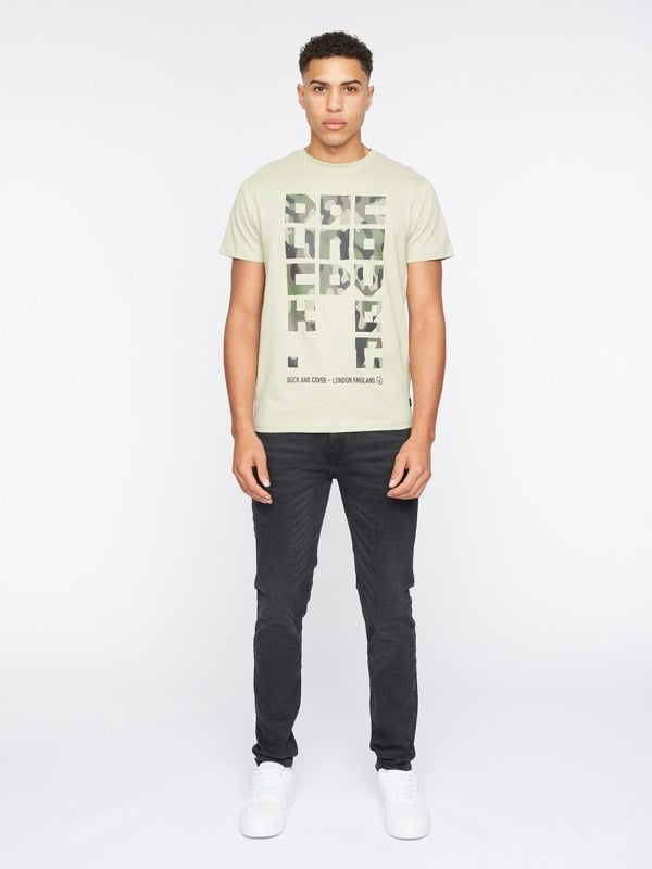 Duck and Cover Camotown T-Shirt - Light Sage