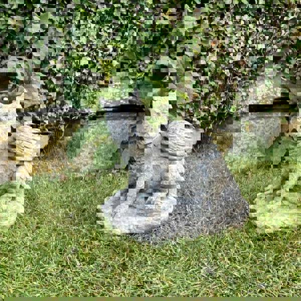 Stone Cast Dozing Dragon Small Outdoor Ornament