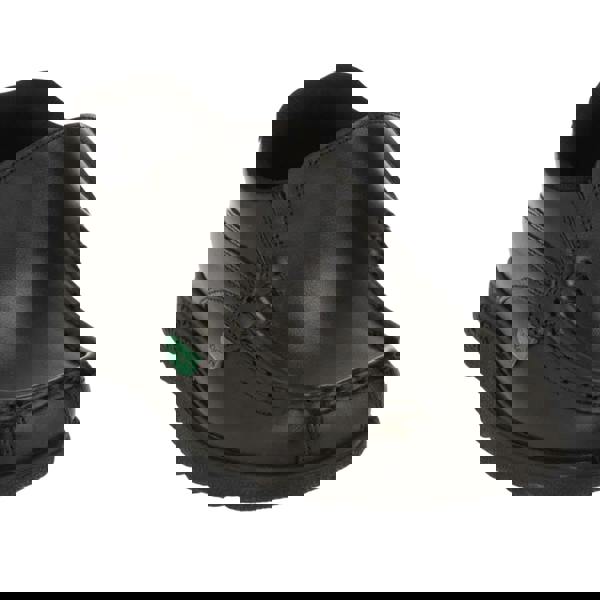 Kickers Boys Fragma Leather Slip-on School Shoes - Black - 