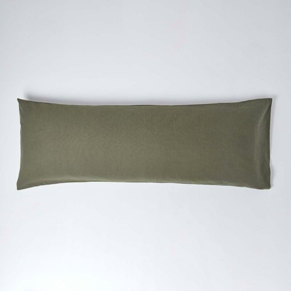 HOMESCAPES French Flax Linen Body Pillowcase