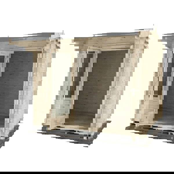 Shire Marlborough 8Gx10 Log Cabin 28mm interlock cladding - Best Shed