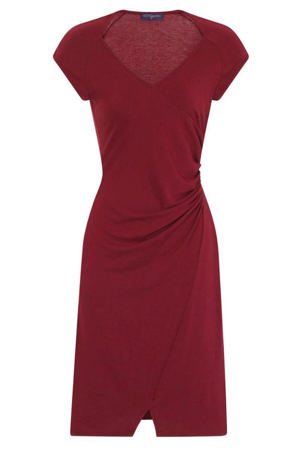 HotSquash Raglan Sleeve Side Ruched Dress