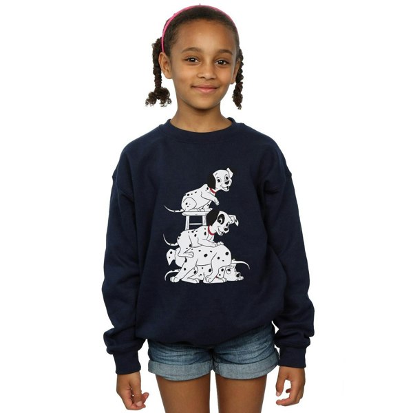 Disney Girls 101 Dalmatians Chair Sweatshirt - Navy Blue