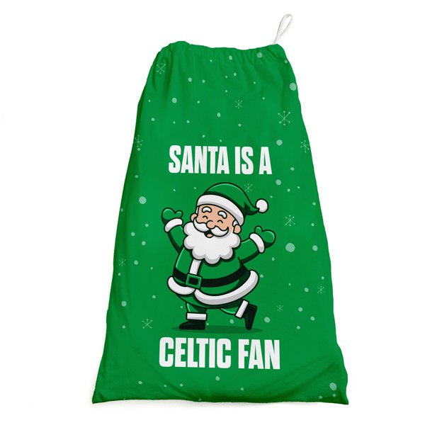 BritishmadeGifts Santa is a Celtic Fan - Football Fan Santa Sack