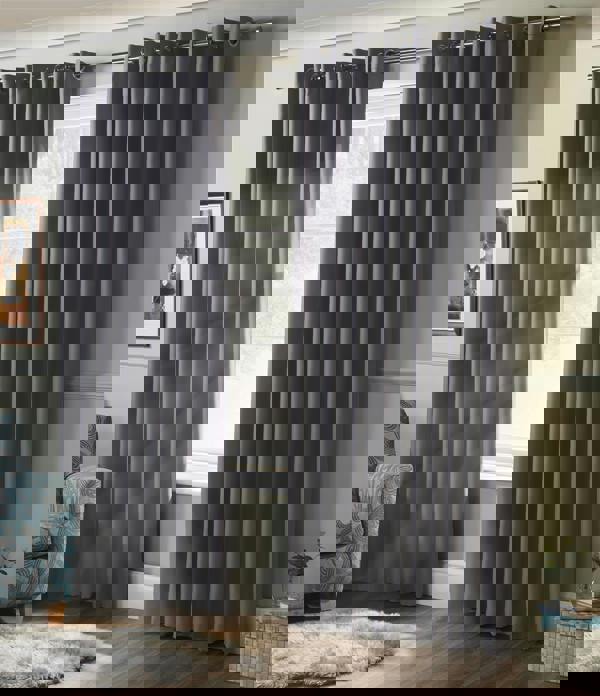 Luxury Living Plain Blackout Ring top Curtains