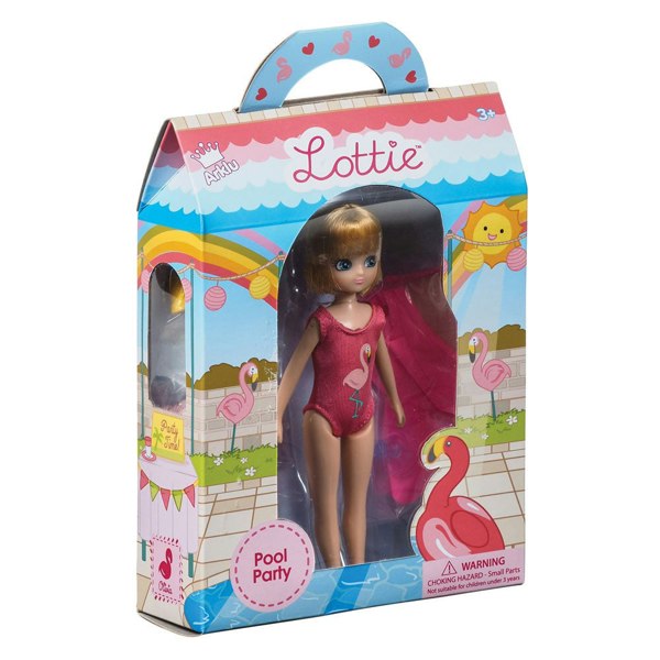 Lottie Dolls Pool Party Doll - Set Includes Inflatable Flamingo & Armbands