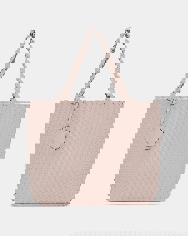 Ilse Jacobsen Reversable Womens Braided Shopper - Rose Silver 320710 - CHO - Designer Womens Tote Bags