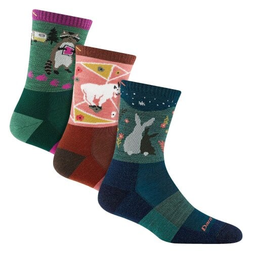 Darn Tough 3 Pair Multipack Womens Critter Club Merino Hiking Socks Signature