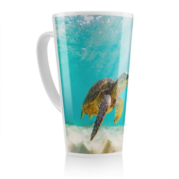 Benjamin Tate Design photo of Sea turtle in the Galapagos island Designer Latte Mug
