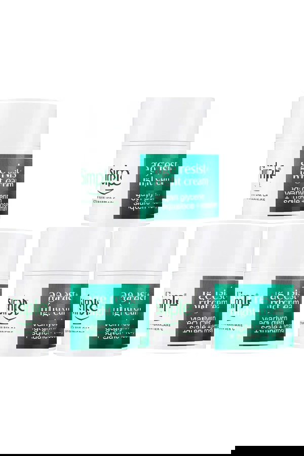 Simple Age Resist+ Night Cream Anti-Ageing Hydrating Face Moisturiser, 50ml