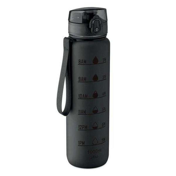 MidOcean Isforden RPET Sports 1L Water Bottle - Black - 