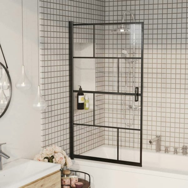 Berkfield Shower Enclosure ESG 80x140 cm Black