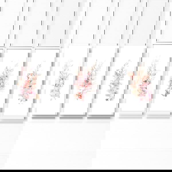 Large Paintings For Wall | Set of 3 Seashells Wall art Prints