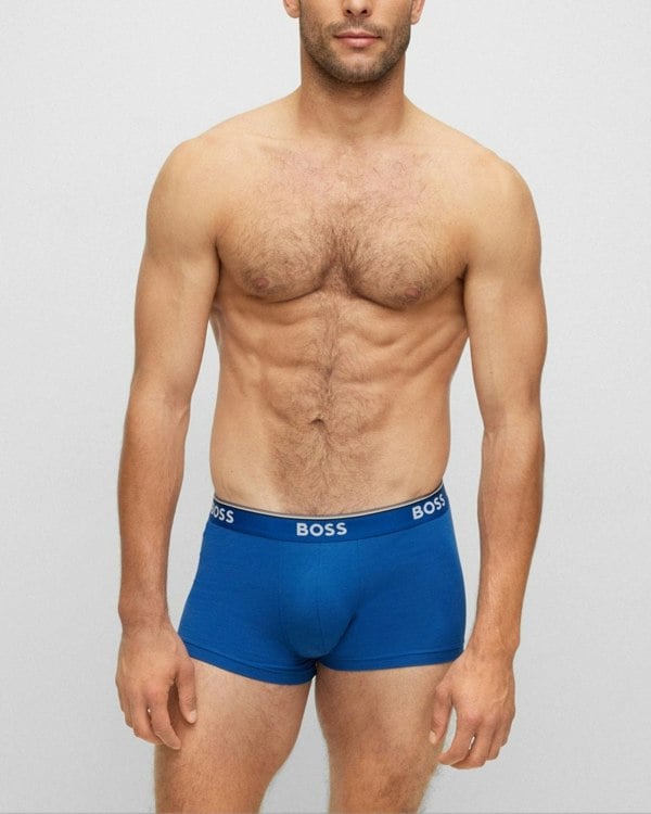 BOSS Orange 3 Pack Mens Power Trunks NOS - Blue/Navy/Grey 487