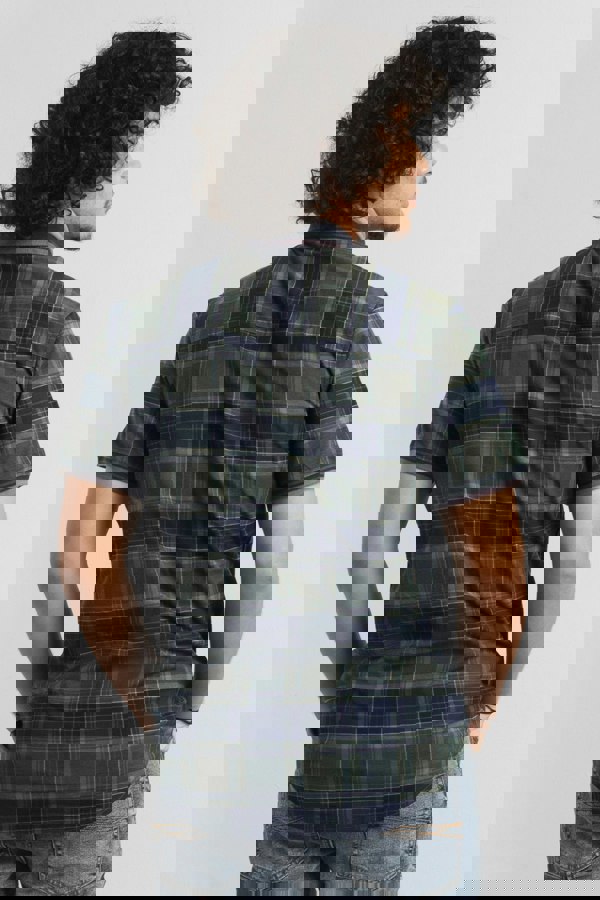 ENORSIA Mens Short Sleeve Shirt With Rib Collar