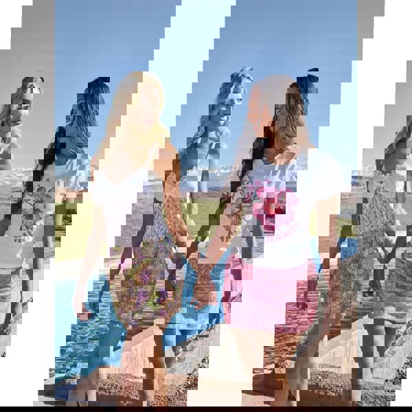 Pink Vanilla Floral Sequin Skirt