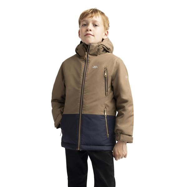 Trespass Boys Franzz Padded Waterproof Jacket - Brownie - 