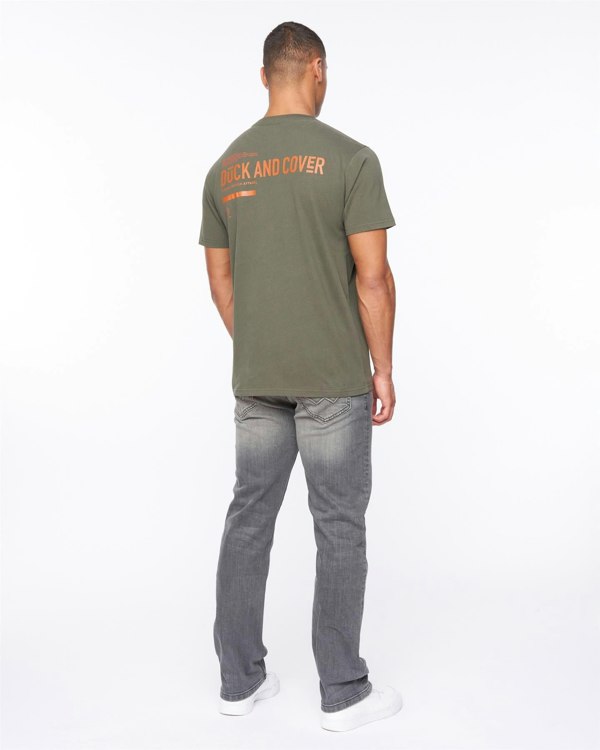 Duck and Cover Heningys T-Shirt - Dark Olive