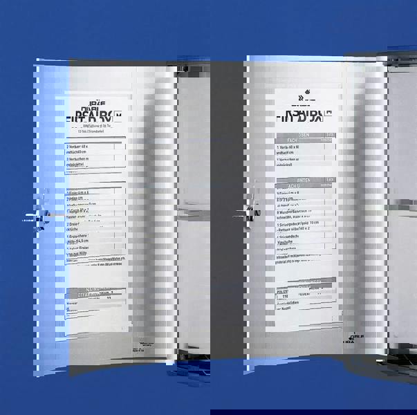 Durable Aluminium Fist Aid Lock Box with Wall Fixings | 2 Compartments