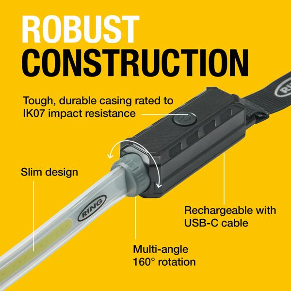 Ring Automotive Ring MAGflex 1000 Lumen LED Work Light Inspection Lamp Rechargeable Super Flex