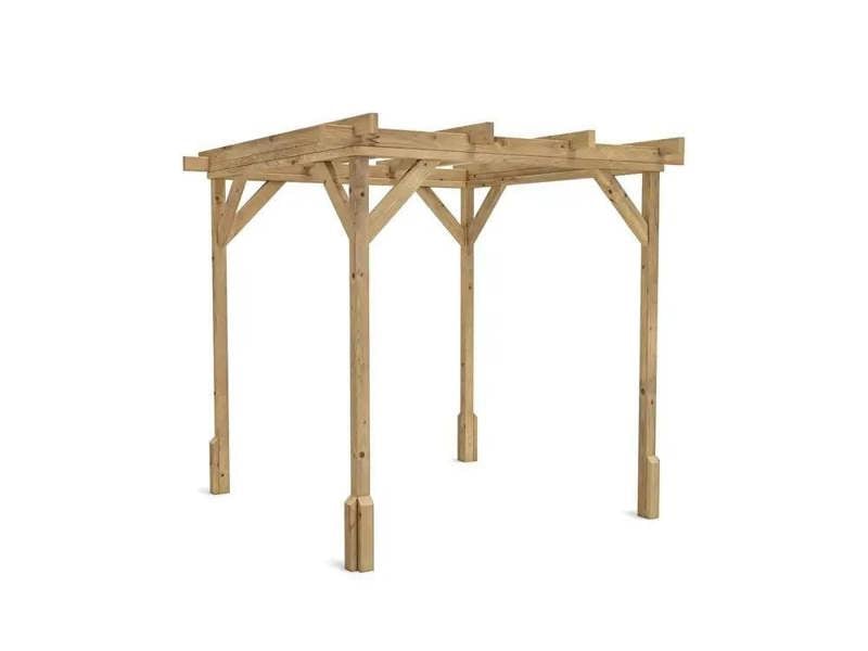 Dunster House Wooden Pergola Garden Plants Frame Utopia 2m x 2m (6' 6" x 6' 6")