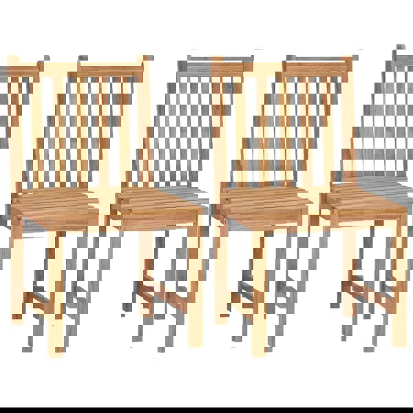 Berkfield Garden Chairs 2 pcs Solid Teak Wood