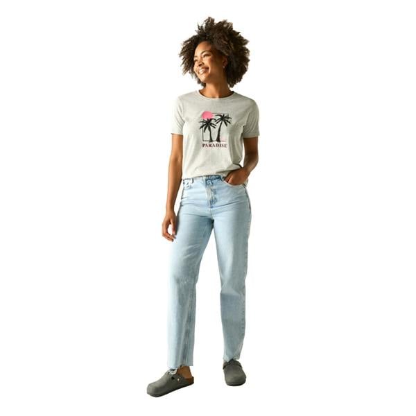 Regatta Womens/Ladies Filandra VX Paradise Palm T-Shirt - Grey Marl - 