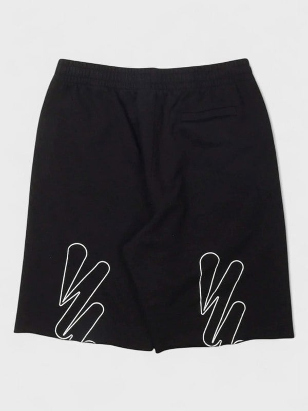 Off - White Wave Outline Diag Sweatshorts Black - Supplied FashionOff - White