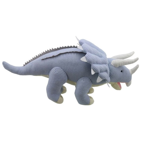 Wilberry Triceratops (Blue) - Large - Wilberry Knitted