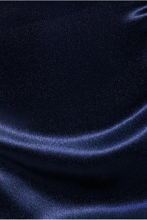 Satin Flutter Sleeve Mermaid Maxi - Navy DR3954