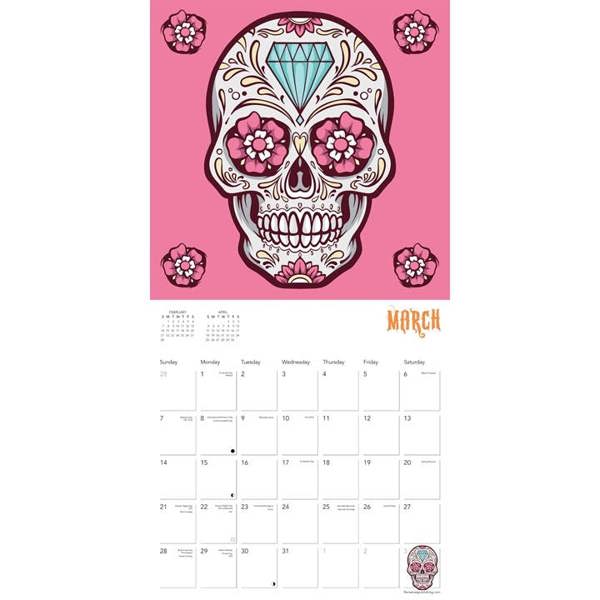 Sugar Skulls Calendar 2027, Wall Calendars, Month To View, Art, Gift