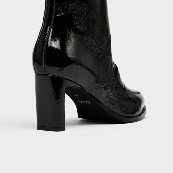 Calla Daphne Boots - Black Shine Leather