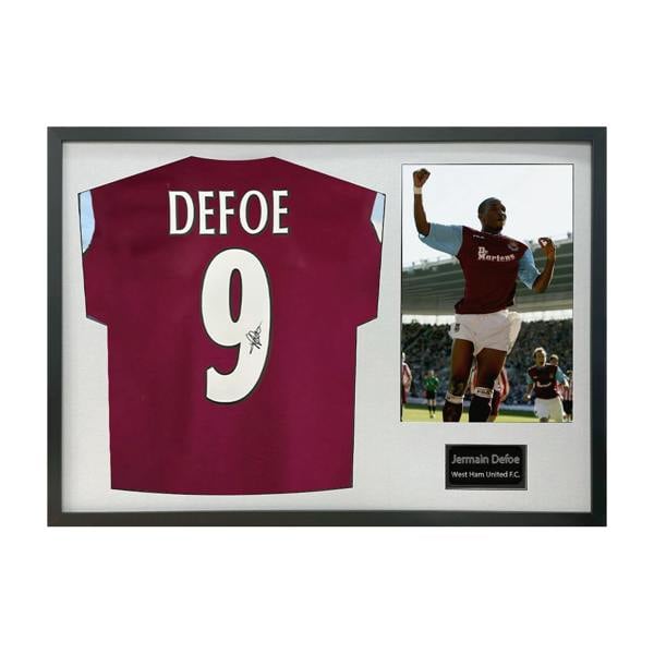 Jermain Defoe Signed West Ham Shirt Classic Frame