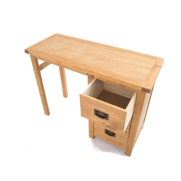 Cabinet Bits Lugo 3 Drawer Desk - Dressing Table Brass Drop Handle
