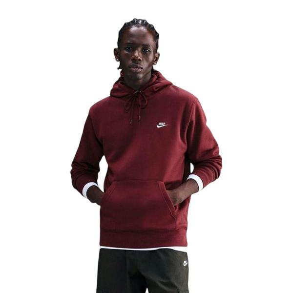 Nike Mens Club Fleece Pullover Hoodie - Team Red - 
