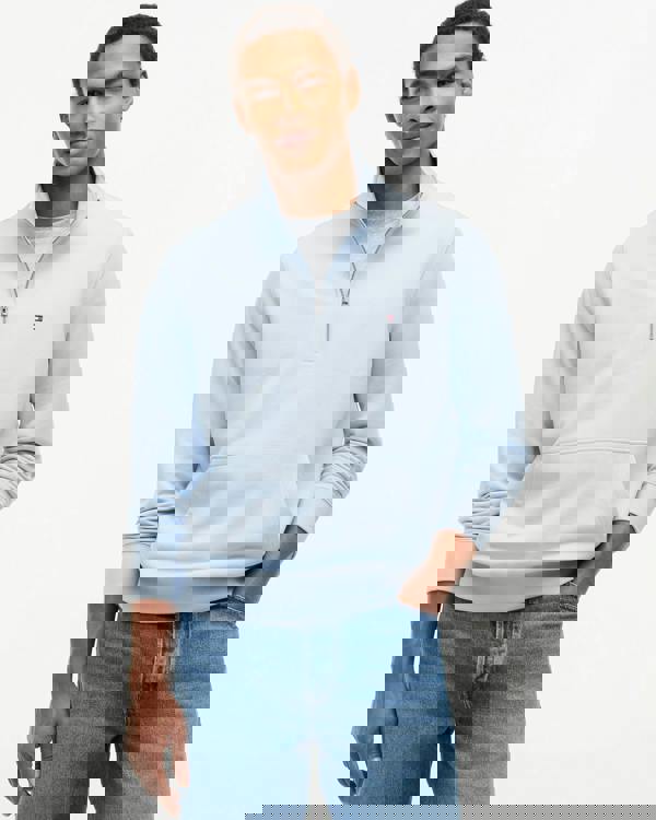 Tommy Hilfiger Essential Terry 1/4 Zip Mens Sweatshirt - Breezy Blue