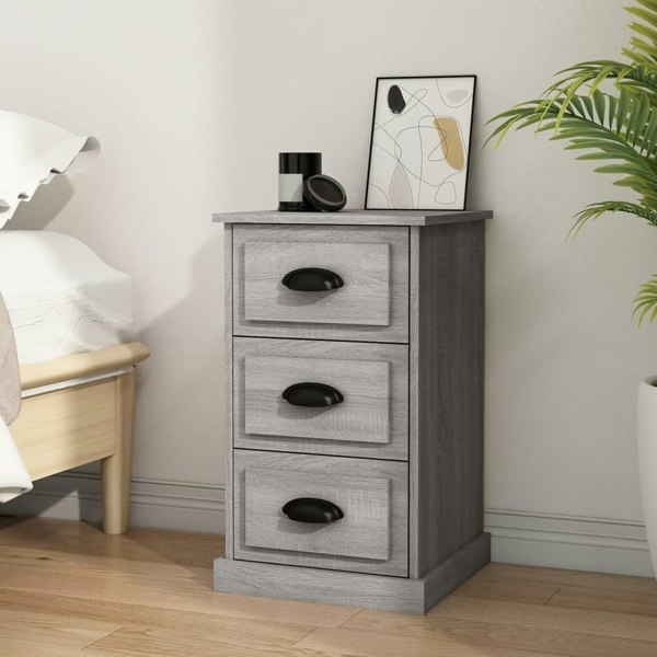 Berkfield Bedside Cabinet Grey Sonoma 39x39x67 cm Engineered Wood