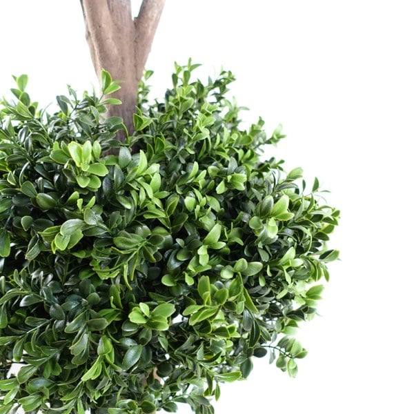 Leaf 120cm Pair of Buxus Triple Ball Artificial Tree UV Resistant Outdoor Topiary