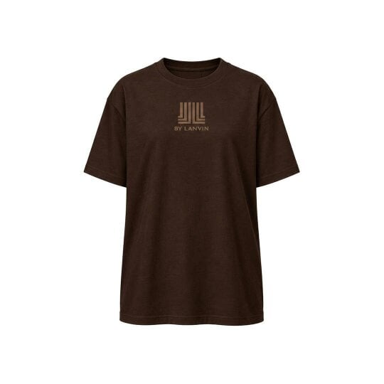 By Lanvin Printed Central Logo Dark Brown T-Shirt