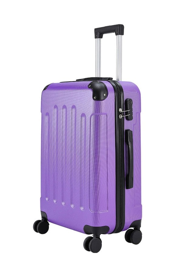 Living and Home Lightweight Hardside Travel Suitcase with Spinner Wheels, 28" Purple