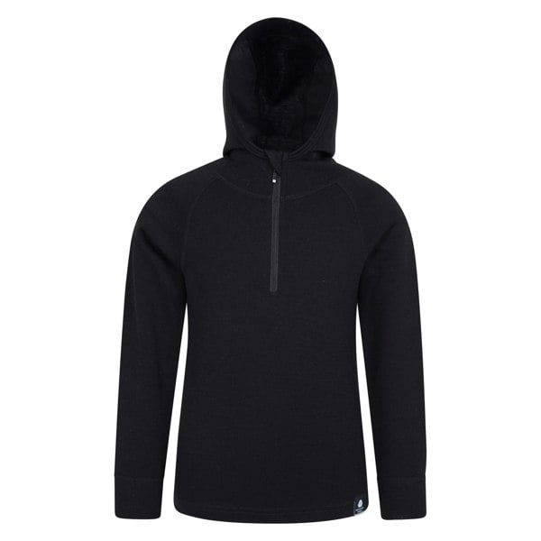 Mountain Warehouse Kids Merino Wool Hoodie - Black