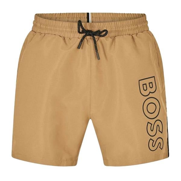 Boss Mens Starfish Swim Shorts - Camel Beige/Black - 