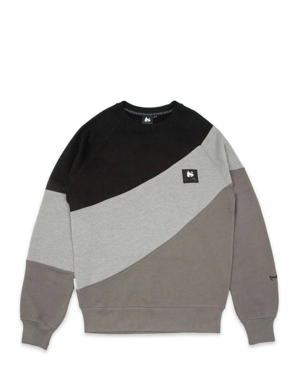 Money Swish Cut Combo Patch Crew Sweat Black