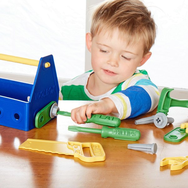 Green Toys Blue 15 Piece Tool Set - Made From 100% Recycled Plastic